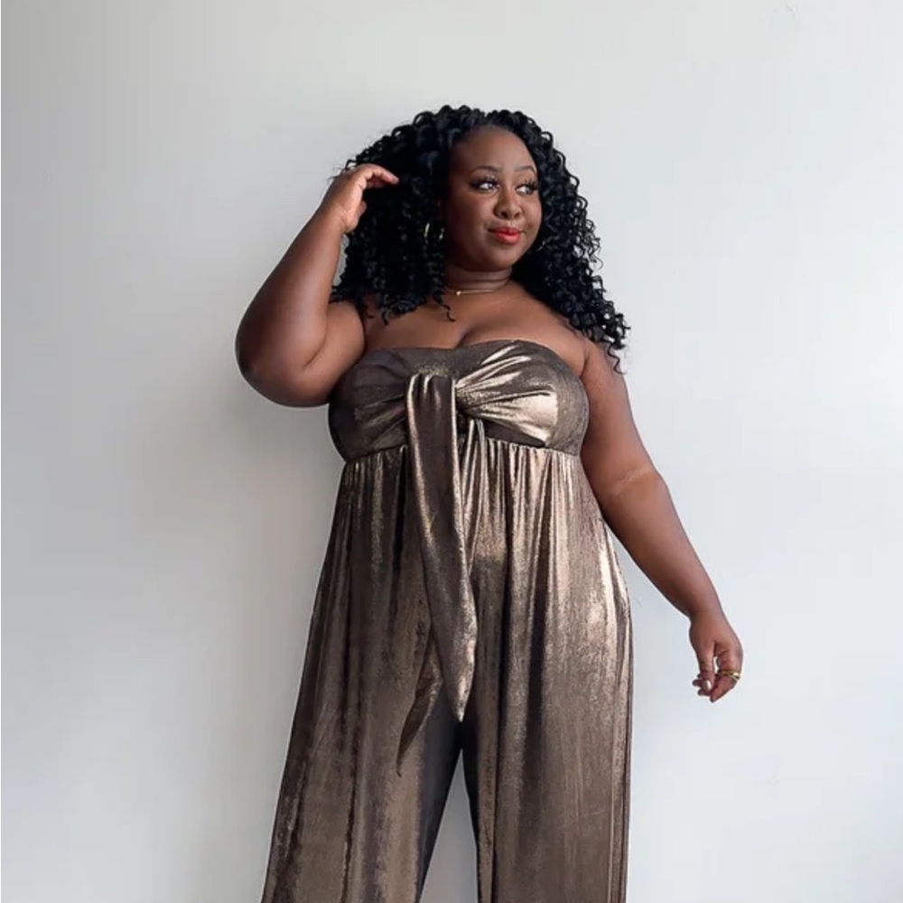 Smash + Tess Metallic Gold Jumpsuit